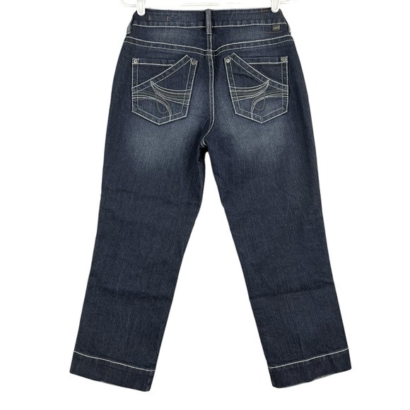 JAG JEANS Women's Navy Denim‎ Cropped Jeans Size 28 Mid Rise Straight Leg - Picture 2 of 13
